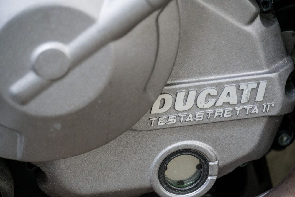 Ducati Testastretta 11° engine casing in close-up