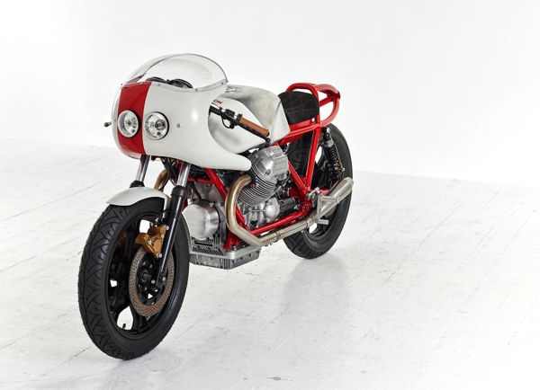 Moto Guzzi Airtail, three-quarter view on a white background