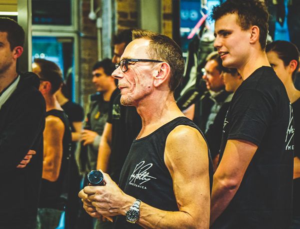 Guests in RPM vests listening at the fundraising evening