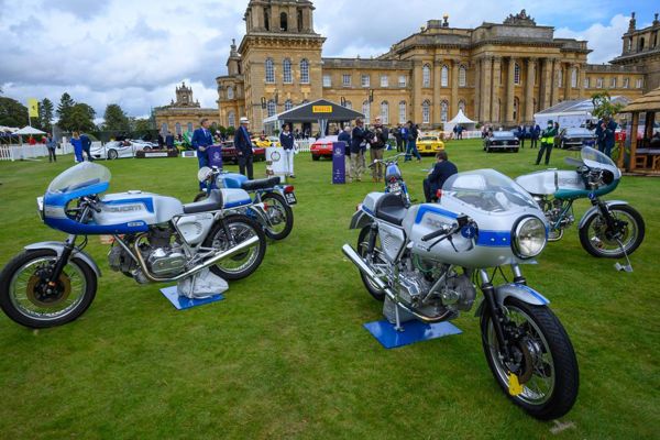 The two RPM-prepared Ducatis among the motorcycles on show at Salon Privé