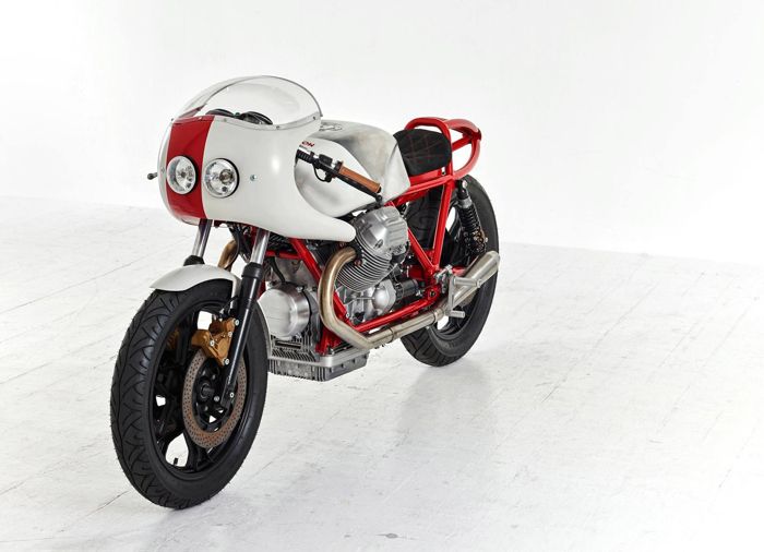 Moto Guzzi Airtail, three-quarter view on a white background