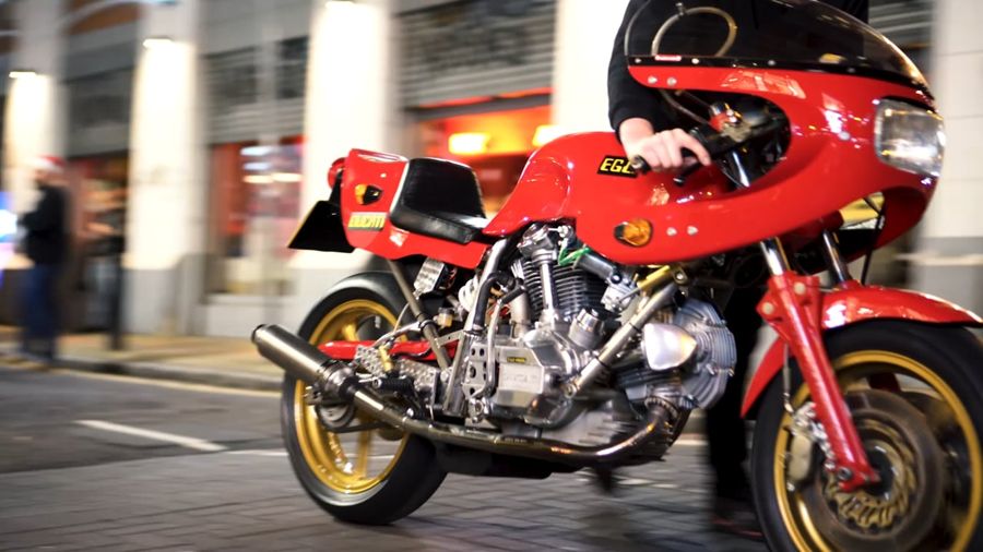 Still from the film: Christmas evening at AGV Dainese