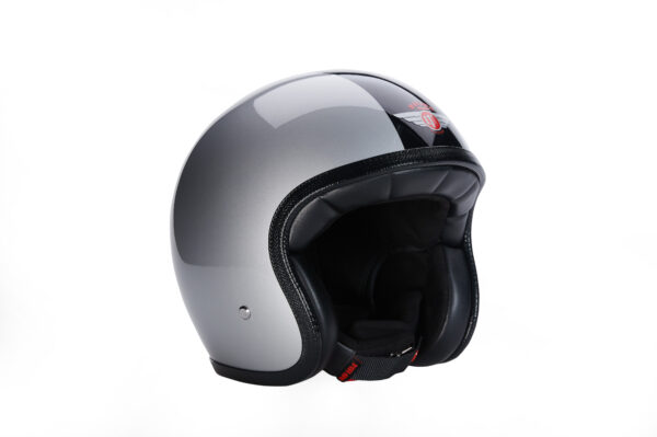 DAVIDAヘルメット　観賞用　シルバー　Lサイズ　英国製　クロムウェル DAViDA Speedster v4 Black Gloss Helmet - Ray Petty Meccanica